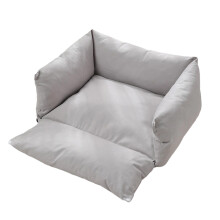 Lit épais pour chien et chiot, coussin amovible, housse-Gris S