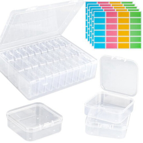 Boîte artisanale transparente pour organiser les bijoux, perles 2