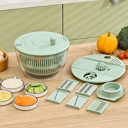 Salad Vegetable Dryer with 2 Layer Design Dishwasher Safe-Green 2