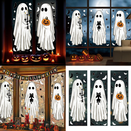 Halloween Window Decal Haunted Ghostly Design Removable Static 2