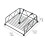 Iron Square Napkin Rack Modern Kitchen Counter Storage-Black 5
