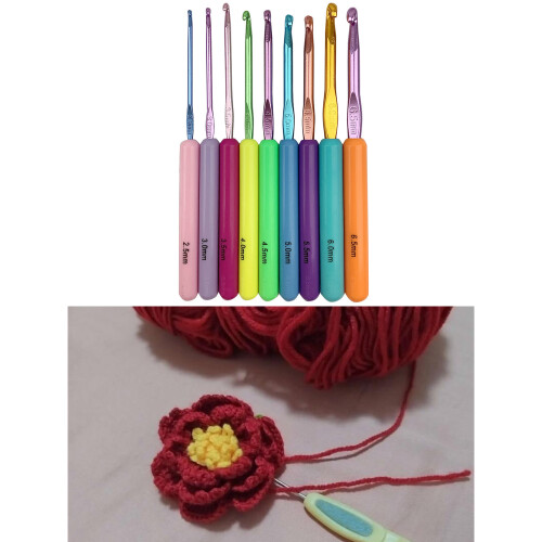 Ergonomic Grip Crochet Needle ABS Handle Crochet Hook for 1