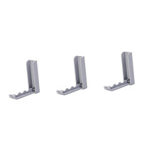 6pcs Foldable Adhesive Wall Hooks SpaceSaving Plastic Hangers for Clothes Bags Hats Grey