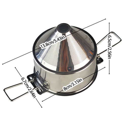 Double Net Coffee Filter Rustproof Steel Pliable Compact Design 2