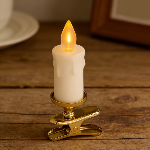 Long Service Plastic Metal Christmas Candle-5pcs black 1