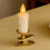 Long Service Plastic Metal Christmas Candle-5pcs black 3