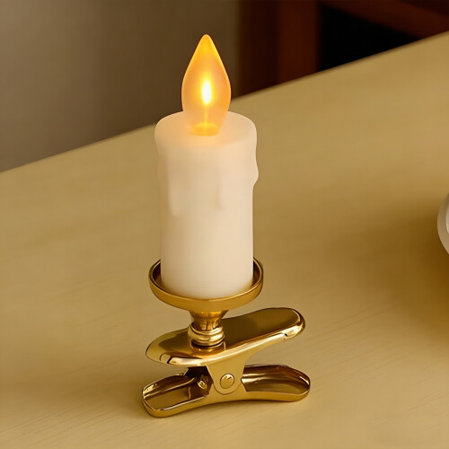 Long Service Plastic Metal Christmas Candle-5pcs black 2