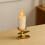 Long Service Plastic Metal Christmas Candle-5pcs black 4