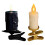 Long Service Plastic Metal Christmas Candle-5pcs black 5