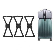 Adjustable Luggage Strap for Suitcases and Carry On, Elastic Secure Bag Connection, 3 Pack Black