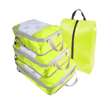 Waterproof Packing Cubes Set for Travel, Tear‑Resistant Luggage Organizer with Mesh Panels, 4 Sizes