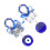 Turkish Blue Evil Eye Amulet 12.5x9.5 cm 11