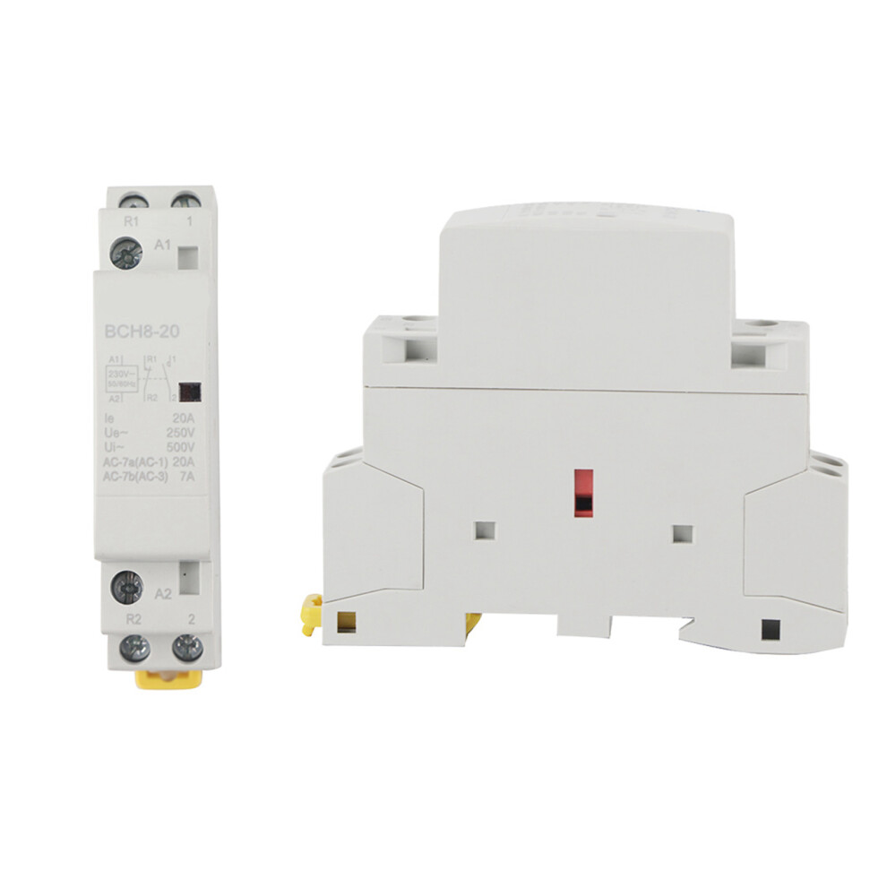 2P 20A Contactor Din Rail Mount 1No 1Nc 230V Gray 9491393634216