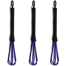 (blue)3pcs Plastic Salon Barber Hairdressing Hair Color Dye Cream Kitchen Balloon Whisk Mixer Stirrer Tools