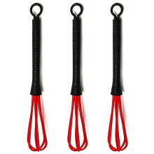 (red)3pcs Plastic Salon Barber Hairdressing Hair Color Dye Cream Kitchen Balloon Whisk Mixer Stirrer Tools