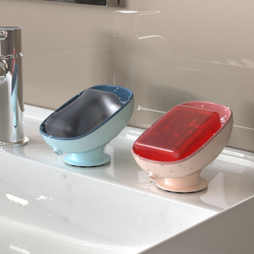 Space Saving Soap Holder With Quick Drain For Home Use-Gray 2