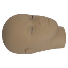 Eyelash Extension Practice Dummy Head 3 Layer Silicone Doll Black Coffee Shade