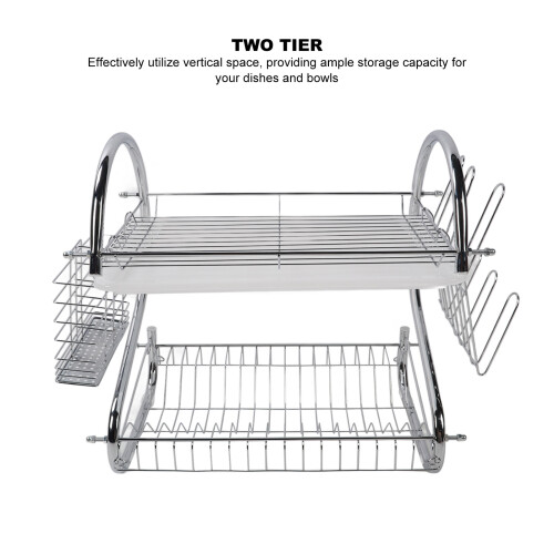 2-Tier Dish Drainer Iron, 47.1-48.6oz, Countertop 2