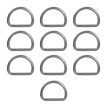 15mm D Rings 10pcs Alloy Pewter for Bags & Belts