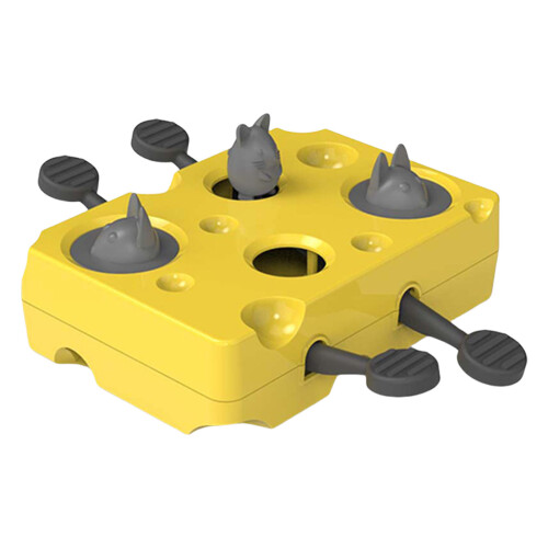 Jeu automatique de jouet de chats de forme de fromage avec le