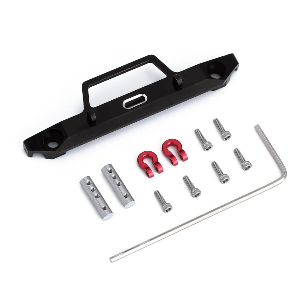 Scx24 Front Bumper Cnc Machined Metal Upgrade For Axial Scx24 Deadbolt 90081 With Tow Hook 9351714466417