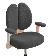 Ensemble de housses de chaise de bureau en Polyester-Gris foncé
