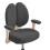 Ensemble de housses de chaise de bureau en Polyester-Gris foncé 1