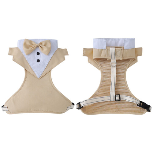 Large Dog Suit Harness for Small Dogs No Pull Design-apricot S