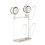 Wall Mount Suction Pot Lid Rack Storage Stand For-Double white 1
