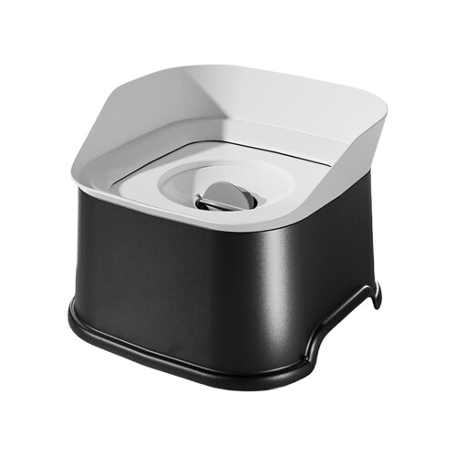 Bol d'eau pour animaux de compagnie résistant aux-Noir 2000ml