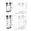 Wall Mount Suction Pot Lid Rack Storage Stand For-Double white 3