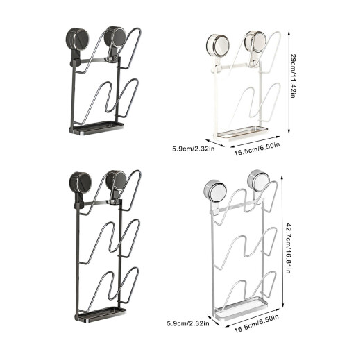 Support mural pour couvercle, organisateur-Double blanc 2