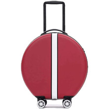 18 Inch Hard Shell Luggage with Password Lock, Scratch Resistant ABS Suitcase with 360 Silent Wheels, Red