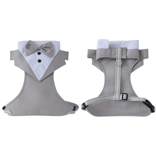 Large Dog Suit Harness for Small Dogs No Pull Design-Gray M