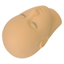 3-Level Lash Mannequin Light Coffee 24x15x12 cm