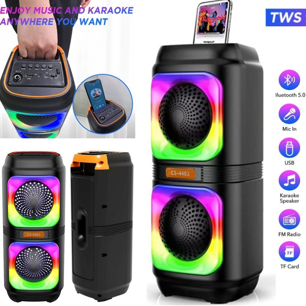 Wireless Portable Fm Bluetooth Speaker Subwoofer Heavy Bass Sound System Party 15609809