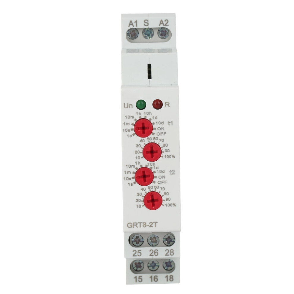 Grt8-2T Din Rail Double Delay Timer Relay A230 2-Phase On Off 2T 5081393634930