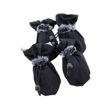 2 paires de chaussettes pour chiens, couvre-pieds,-Noir