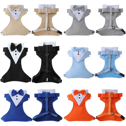 Large Dog Suit Harness for Small Dogs No Pull Easy-apricot M 2