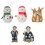Friendly Resin Snowman Rabbit Sculpture Durable Outdoor-Style E 2
