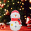 Friendly Resin Snowman Rabbit Sculpture Durable Outdoor-Style E 6