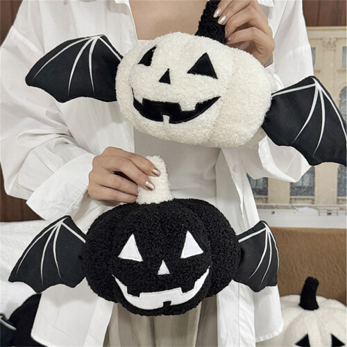 Oreiller doux en forme de citrouille d'Halloween,-Blanc 45 2