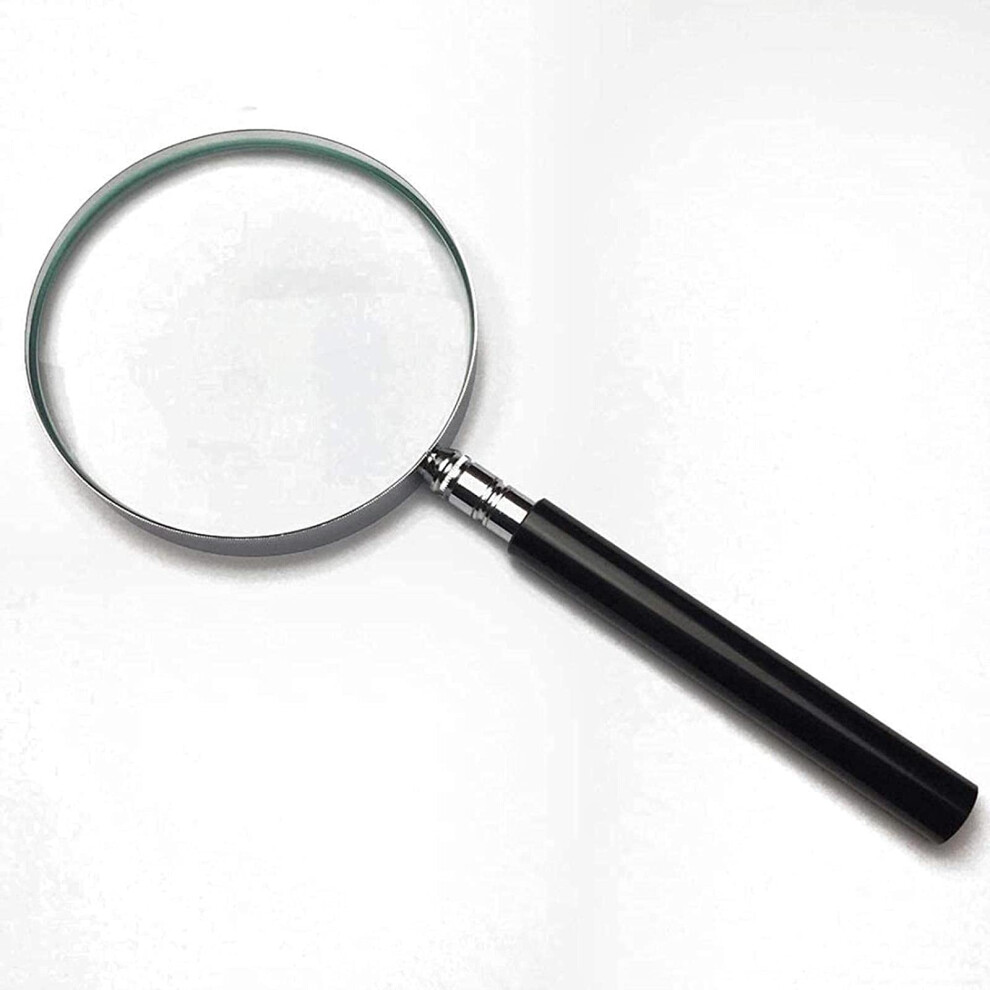 4x Magnifying Glass 100mm Optical Lens for Reading, Low Distortion Clarity Handheld Magnifier