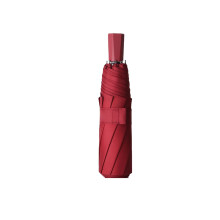 Compact Folding Umbrella Dual Rain Sun Use Lightweight Travel Umbrella with Ergonomic Grip and Case