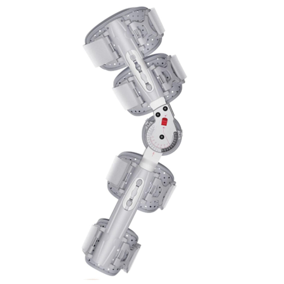 Adjustable Hinged Knee Brace with Locking Hinge, Post Surgery Immobilizer for Pain Relief and Rehab
