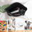 Large Capacity Canvas Makeup Bag Cosmetic Organiser-Black 2