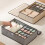Breathable Fabric Clothing Sturdy Drawer Storage Box-L Khaki 4