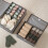 Breathable Fabric Clothing Sturdy Drawer Storage Box-L Khaki 6