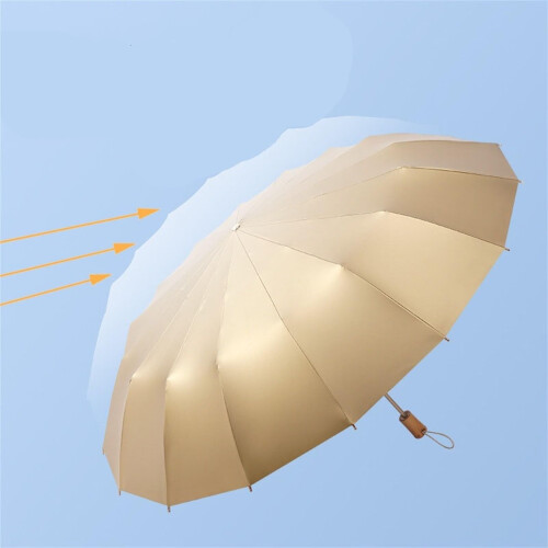 Automatic Folding Windproof Umbrella with Double Canopy and Ergonomic Handle for Men and Women 1