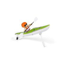 RC Kayak with Realistic Paddling Motion, AntiCapsize Stability and LED Lights, 2.4G Remote Control Boat for Pools and Lakes (Green RTR)